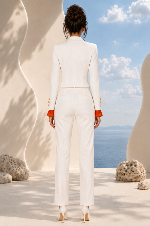 Aura Women’s Ivory Three-Piece Tailored Suit
