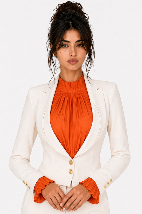 Aura Women’s Ivory Three-Piece Tailored Suit