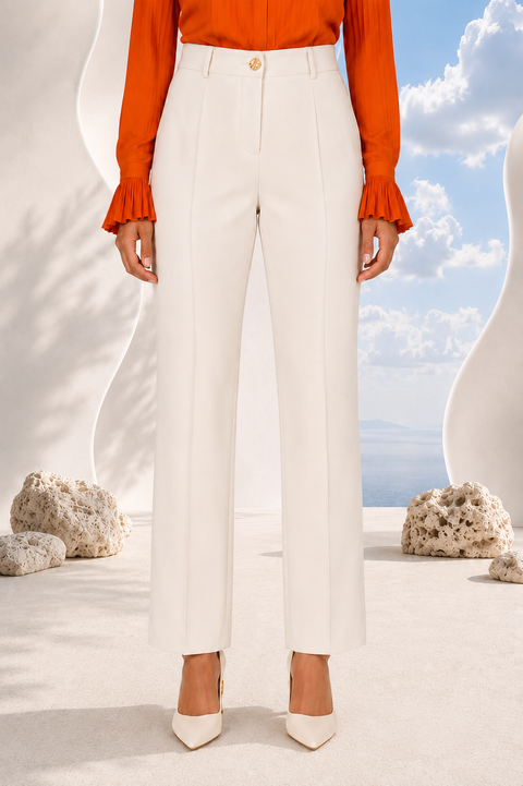 Aura Ivory Tailored Trousers