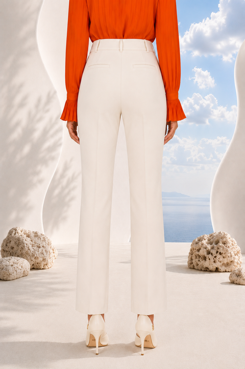 Aura Ivory Tailored Trousers