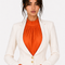 Aura cropped ivory tailored jacket by Modella featuring a structured silhouette, gold button detailing and signature curved opening