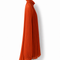 Side view of the orange pleated blouse from the AURA women’s ivory three-piece tailored suit by Modella showing the flowing pleats and flared cuff