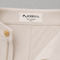 Close-up of the AURA ivory three-piece suit trousers by Modella showing the interior Modella label, waistband and fastening details