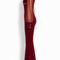Side view of EVE burgundy jumpsuit by Modella showing the sculpted fitted silhouette, sheer sleeve and flared leg