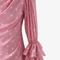 Rose MAYA polka chiffon blouse close-up showing layered ruffle cuff and gathered sleeve