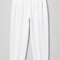 MAYA Rose set white tailored trousers with rose waistband and sculpted ankle detail, back view by Modella